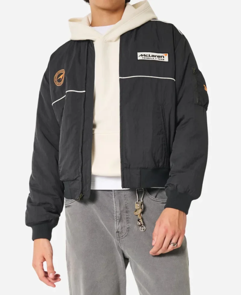 Hollister McLaren Black Jacket  Sleek & Sporty Look